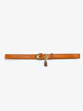 MOTHER DENIM The Charm School Brown Leather Belt S